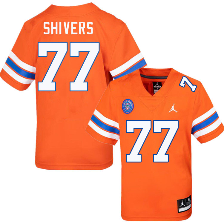 Stephon Shivers Florida Jersey,Florida Gators #77 Stephon Shivers Uniforms,Jersey Youth-Throwback Orange